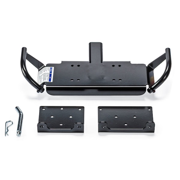 Warn 2 Inch Receiver Hitch Mount Powder Coated Black Steel for AXON and VRX Winches 111868 - main