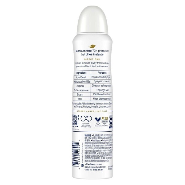 Dove Aluminum Free Dragon Fruit and Coconut Cream Deodorant Spray, 4 Ounce, 12PK 64387635 - main