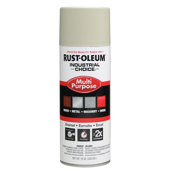 Rust-Oleum Spray Paint, Almond, Gloss, Solvent, 12 oz 1672830 - main
