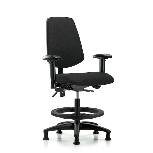 Blue Ridge Ergonomics Fab Med Bench Chair, Bk, BF, Glds, Blk, 6-Way Adjustable, 22" to 29" Height, Black BR-FMBCH-MB-RG-T1-A1-BF-RG-F42 - main