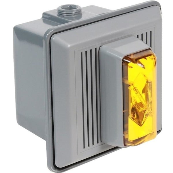 Edwards Signaling Horn Strobe, Horn, Continuous, 120V AC, 90 dB, Thermoplastic, Amber Lens, Gray Housing 868STRA-N5 - main