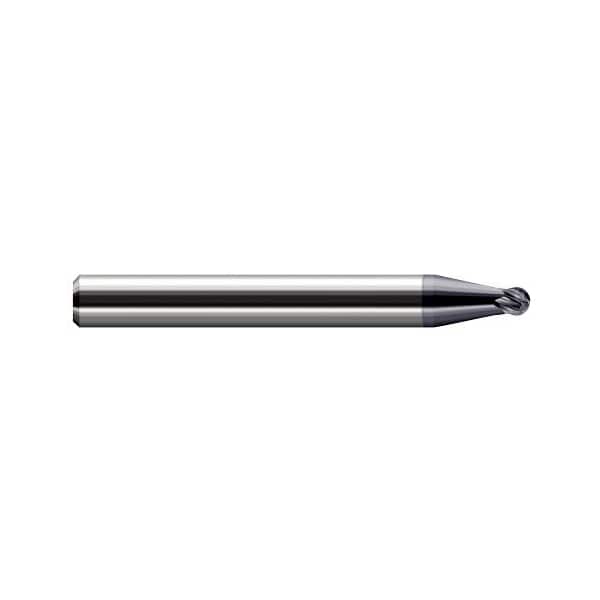Harvey Tool 0.0470in 3/64 Cutter DIA x 0.0380in Length of Cut Carbide Ball End Mill, 4 Flutes, AlTiN Coated 758247-C3 - main