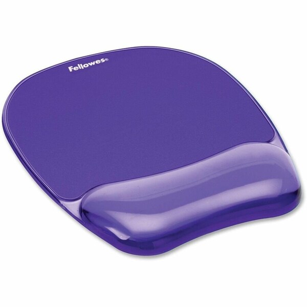 Fellowes Crystalsreg Gel MousepadWrist Rest Purple, Purple FEL91441 - main