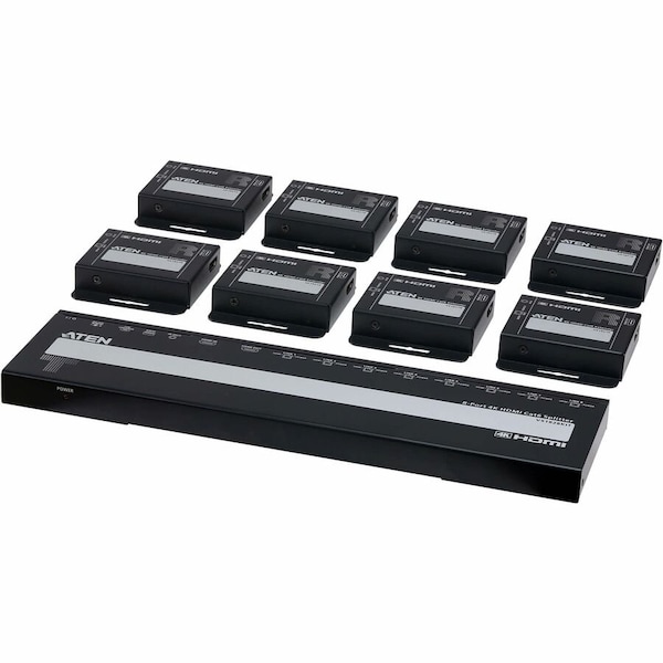 Aten 8-PORT 4K HDMI CAT6 SPLITTER WITH 8 RECEIVERS VS1828KIT - main