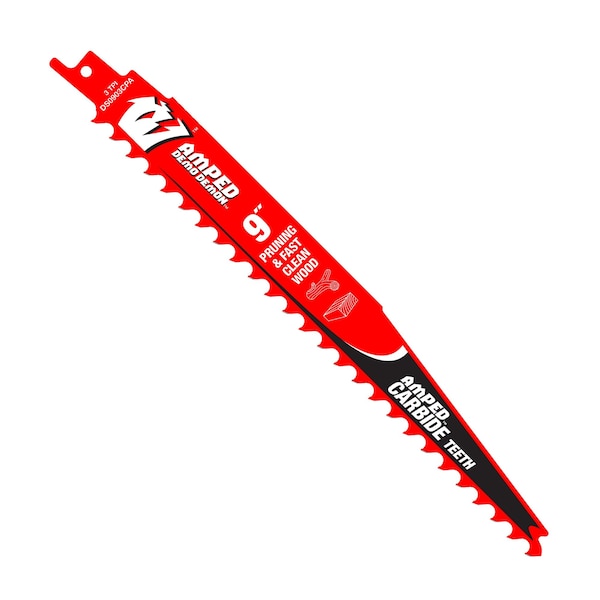 Diablo Reciprocating Saw Blade, Demo Demon, 9 in, 3 TPI, Carbide Teeth, Pruning/Clean Wood DS0903CPA3 - main