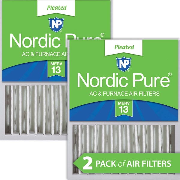 Nordic Pure 16x20x5 Pleated Air Filter, High Capacity, Electrostatically Charged Synthetic Media, MERV 13, 2 PK 16x20x5HM13-2 - main