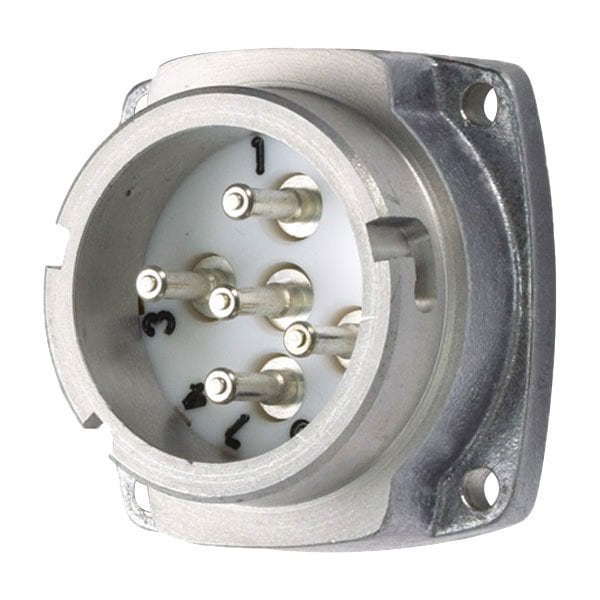 Meltric PNHT INLET METAL SIZE 1 IP 44 3P+N+G 30 A 277/480 VAC 60 Hz HIGH TEMPERATURE 09-28047-185 - main