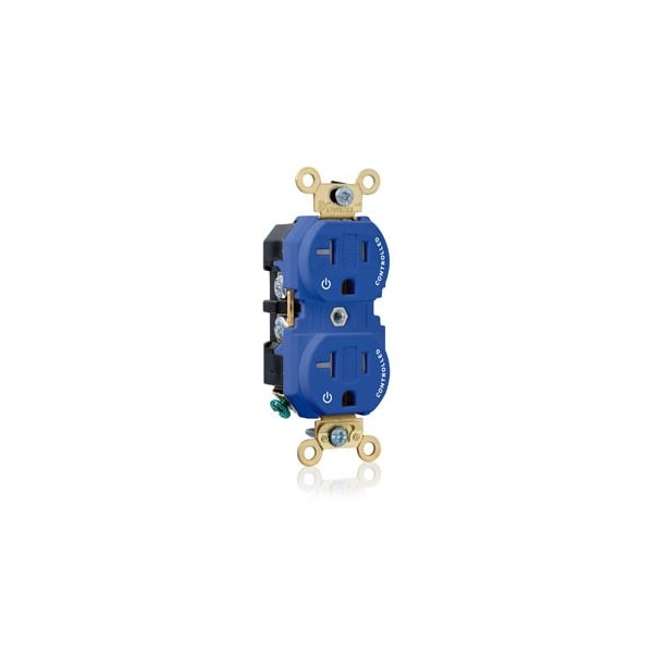 Leviton Single Receptacle/Outlet, 20A, Blue, 125V 5362-2PB - main