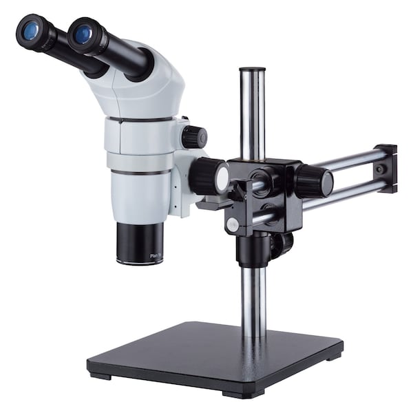 Amscope PM240 Zoom Binocular Stereo Microscope 8X-80X Magnification on Ball-bearing Boom Stand PM240-5B - main