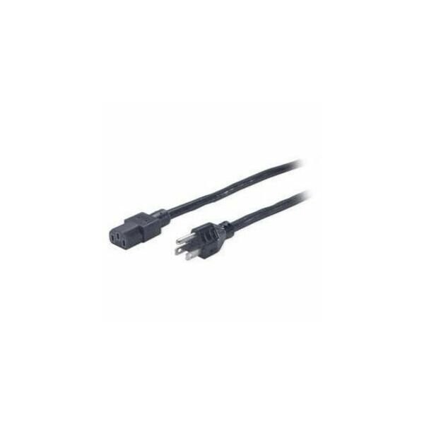 Apc Power Cord, 5-15P, SJT, 8 ft., Blk, 12A, 14/3 AP9893 - main