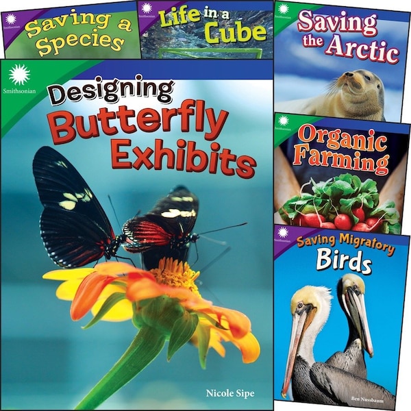 Teacher Created Materials Smithsonian Informational Text Animals + Ecosystems, Grades 4-5, 6 Books Per Set 106136 - main