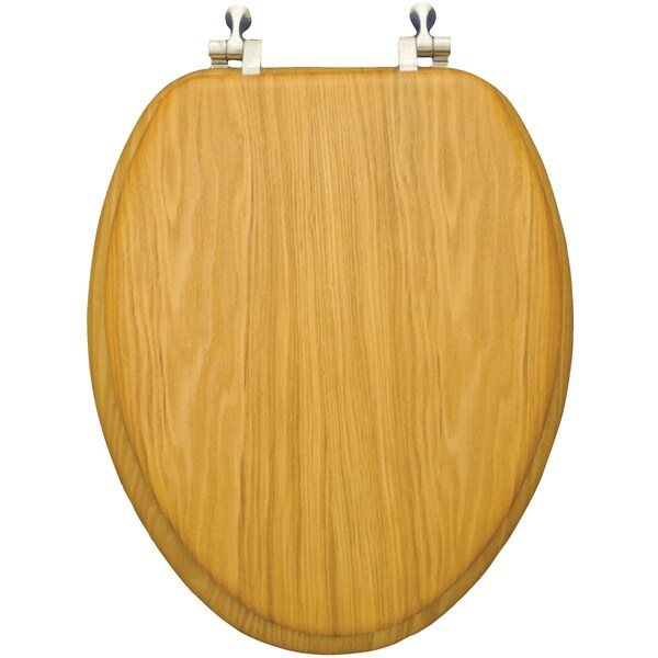 Home Impressions Elongated Closed Front Oak Veneer Toilet Seat WMS-19-V - main