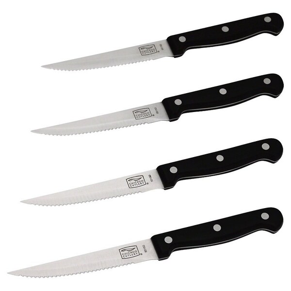 Chicago Cutlery Essentials Series Steak Knife Set, 4-Piece, Polymer/Stainless Steel, 4PK 1094283 - main