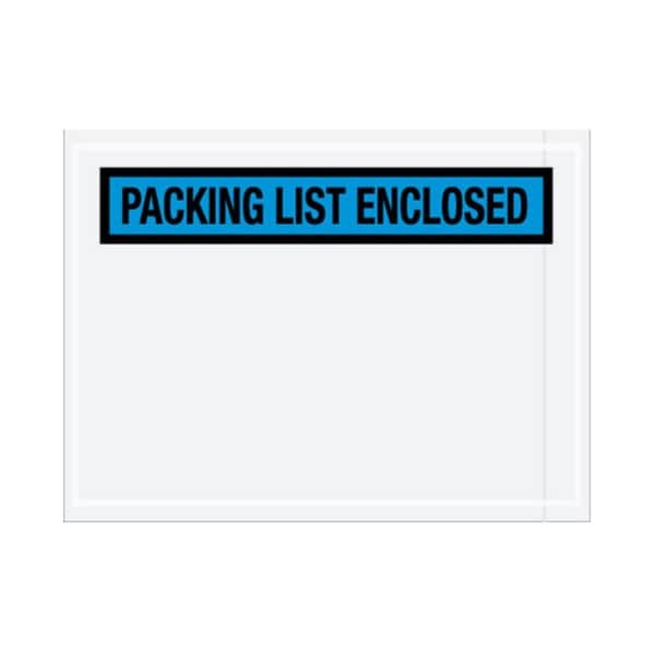 Zoro Select Packing List Envelopes, Blue, PK1000 PL488 - main