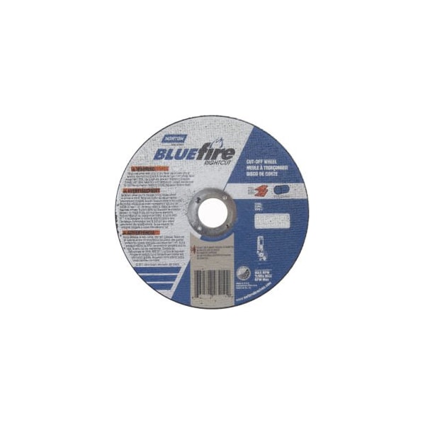 Saint-Gobain Abrasives Norton 66252842174 BlueFire Right Angle Cut-Off Wheel 6 x 1 x 7/8 36 Grit Alum. Oxide T1, PK25 66252842174 - main