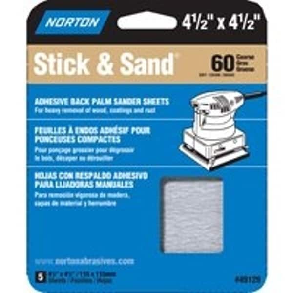 Norton Co Sanding Sheet 4.5X4.5 60 Grit 49129 - main