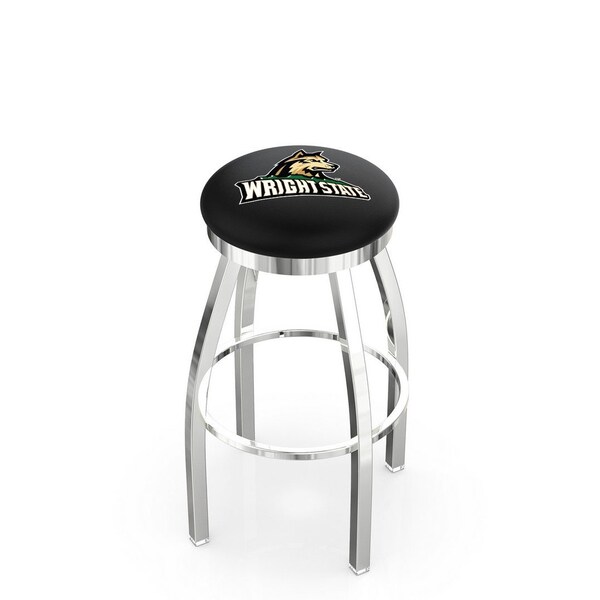 Holland Bar Stool Co 25" Chrome Wright State Swivel Bar Stool, Accent Ring L8C2C25WrtStU - main