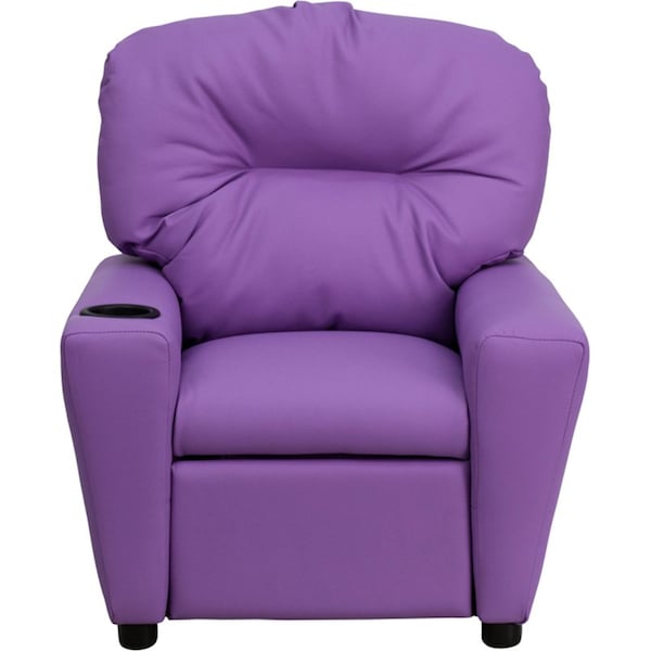 Flash Furniture Kids Recliner, 25" to 39" x 28", Upholstery Color: Lavender BT-7950-KID-LAV-GG - main