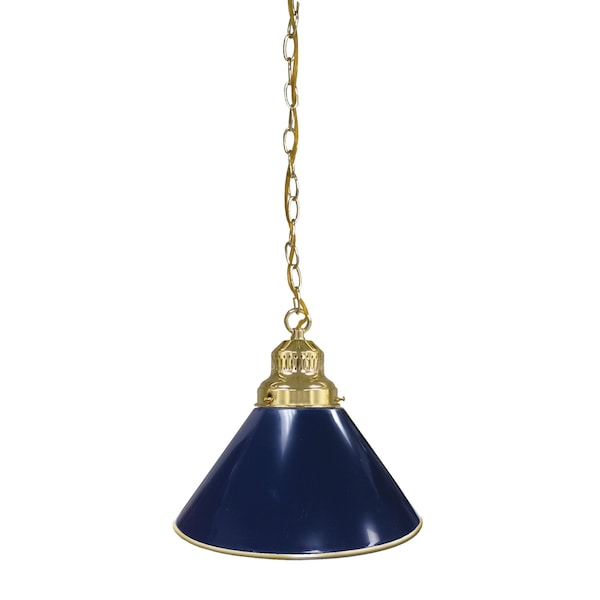 Holland Bar Stool Co Dark Blue Pendant Light, Brass Fixture BL1BRDkBl - main