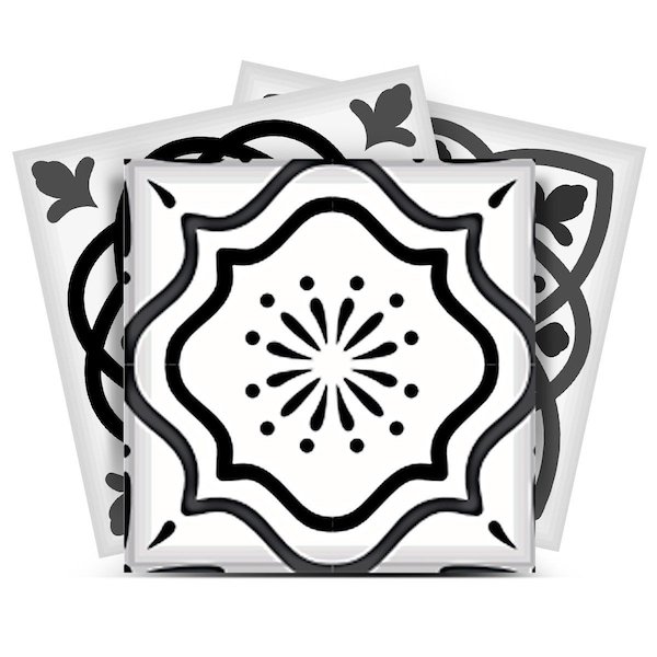 Homeroots 5" x 5" Shades of Grey Mosaic Peel and Stick Removable Tiles 400475 - main