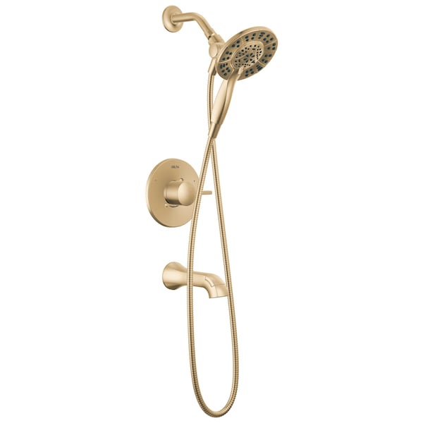 Delta Albion Monitor 14 Series Tub and Shower Trim Only with In2ition Hand Shower Champagne Bronze T144855-CZ-I - main