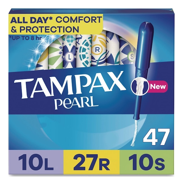 Tampax Pearl Tampons, Light/Regular/Super Absorbency, 47PK 71447 - main