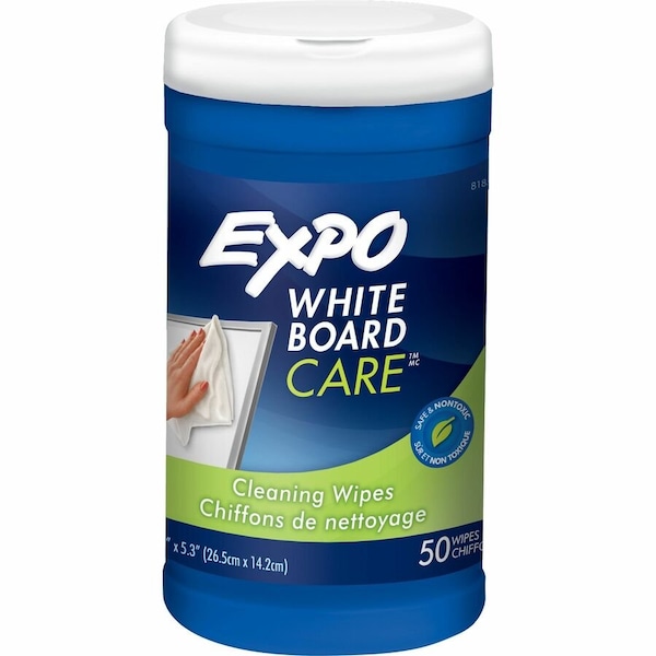 Expo Dry Erase Board Cleaning Wipes, 6x9", PK50 81850A - main