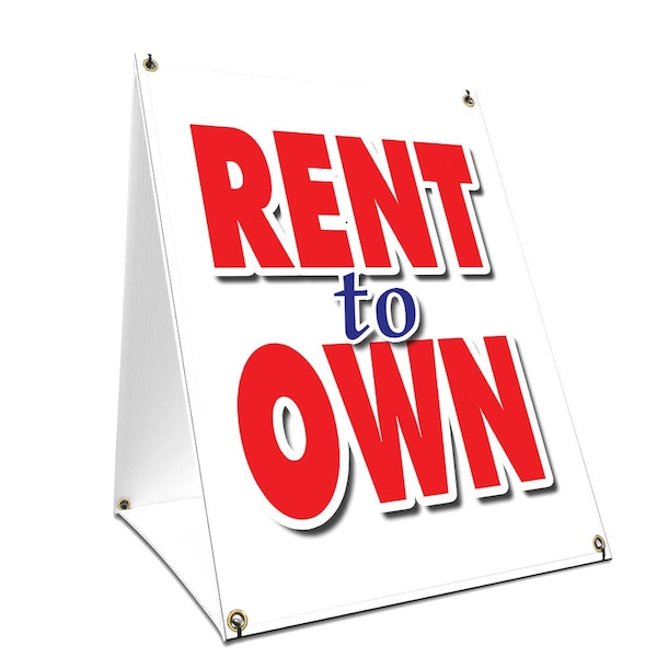 Signmission Rent To Own, 36 Inch x 24 Inch A-frame Yard Sign, Plastic Sign SBC-2436-Rent To Own - main