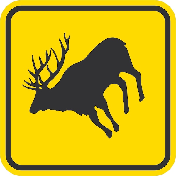 Lyle Reindeer Symbol, 12x12, Engineer Grade, Yellow G-2012-EG_12x12 - main