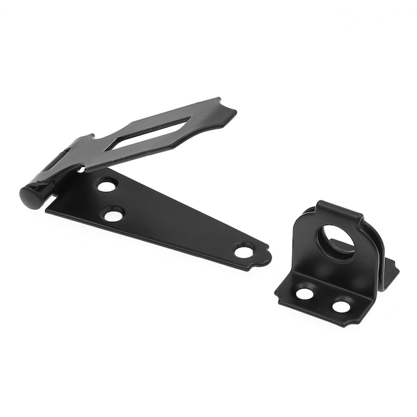 Prime-Line Door and Gate, Safety Hasp Hinge Latch with Fixed Staple 3 inch with Screws, Matte Black U 117098 - main