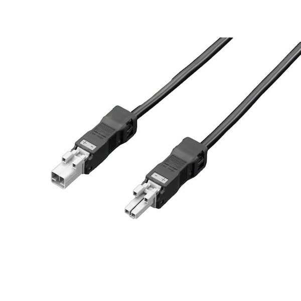 Rittal Sz Connector Dc 1M Black With Connector & Socket 2 Pole, 5PK 2500440 - main