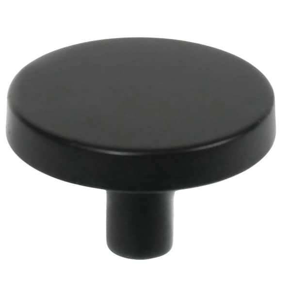 Laurey Tech Knob, 0.79 in Projection, Zinc, Matte Black 34520 - main