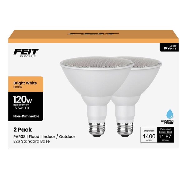 Feit Electric PAR30SN E26 Medium LED Bulb Adjustable White 75 Watt Equivalence, 2PK PAR3812083010K2 - main