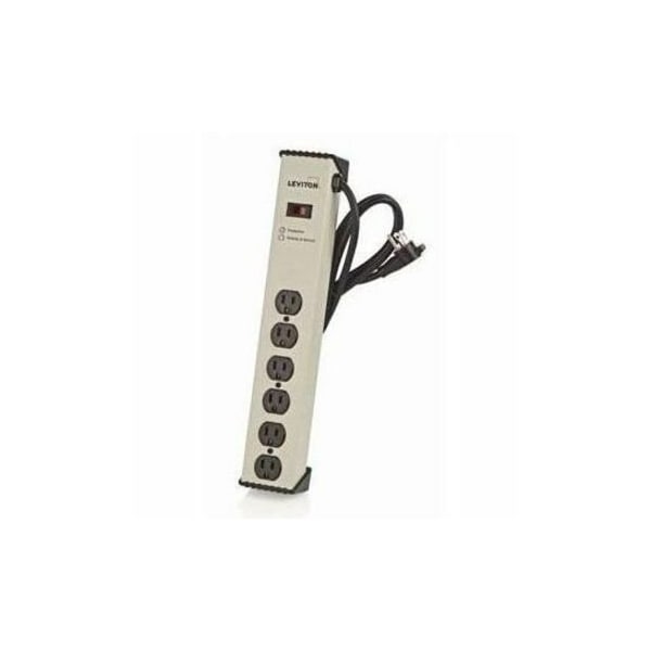 Leviton Surge Protector Power Strip, 15 Amp, 125 Volt, 50/60Hz 5100-IPS - main