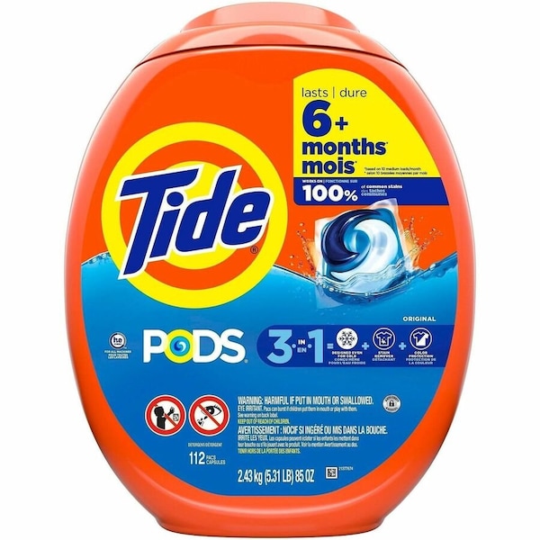 Tide Laundry Detergent, Tub, Powder/Gel, Tide Original, 4 PK 03243 - main