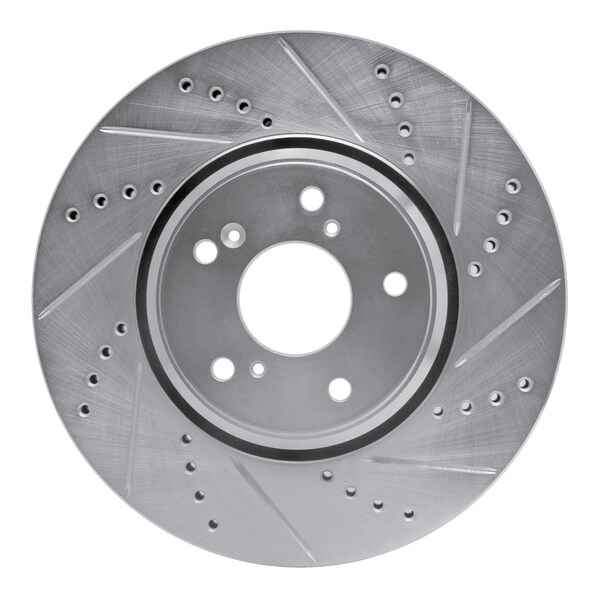 Dynamic Friction Co DFC Brake Rotor - Drilled and Slotted - Silver 631-59063R - main