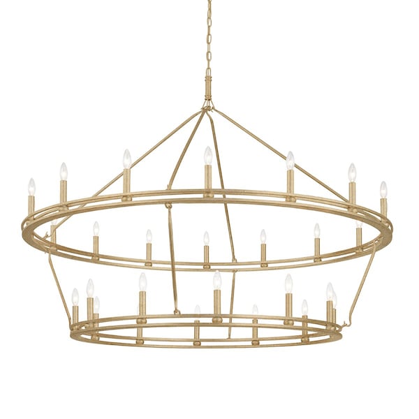Troy Lighting Sutton 28 Light Chandelier 61 In. Champagne Leaf F6245-CPL - main