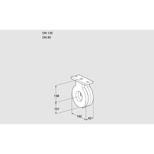 Honeywell Kromschroder VLV, BFLY, GAS, BVG125/80Z05, DN125, 500 KS88300139 - main