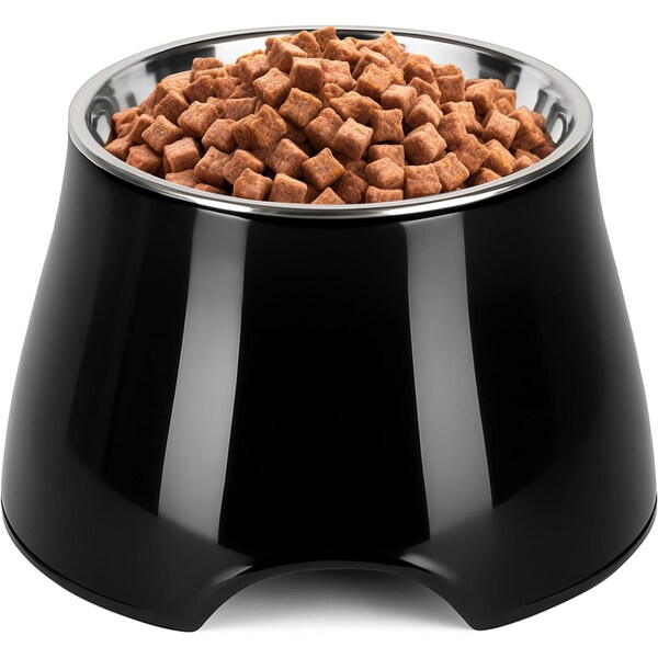 Yoken Elevated Dog Bowls, Prevention of Vertebrae Disease, Super Non-Slip PT05BOWL840ML01BL - main