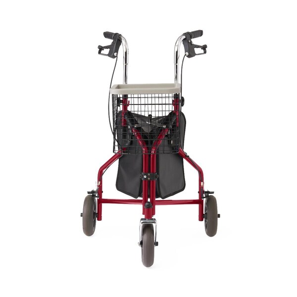 Medline 3-Wheeled Rollator, Red MDS86840TRIR - main