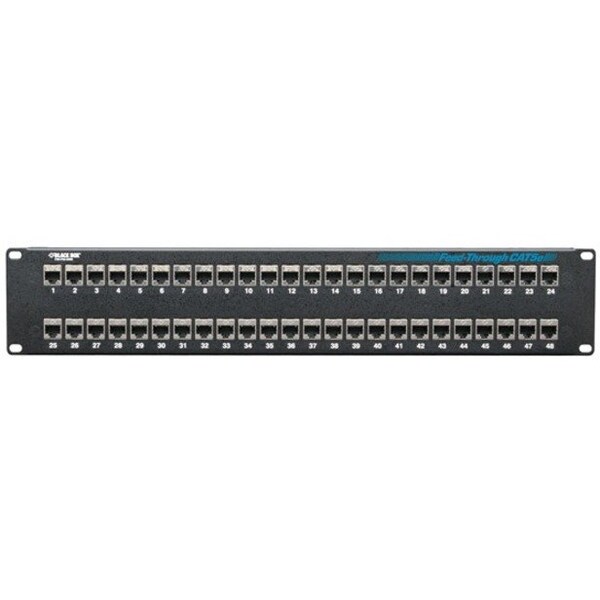Black Box Cat5E Feed-Through Patch Panel, Shielded, RJ45 JPM806A-R2 - main
