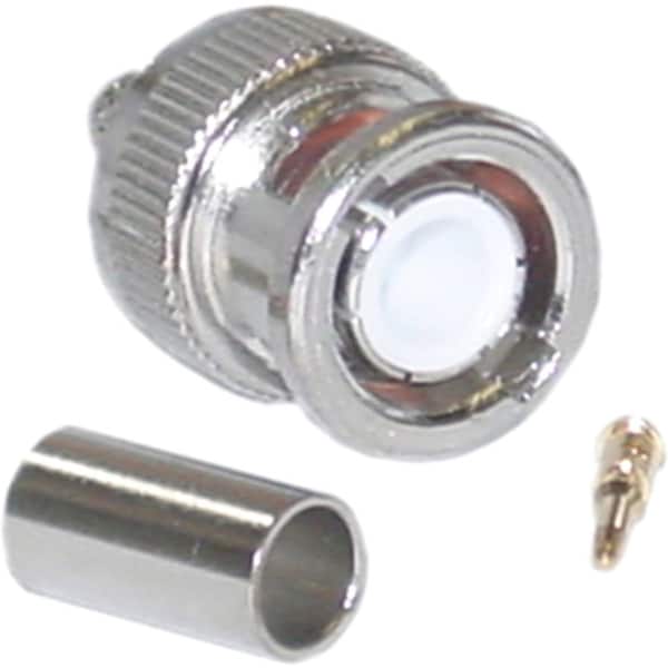 Cable Wholesale RG58 Solid Core BNC Male Crimp Connector, 3PK 31X1-05500 - main