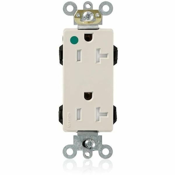 Leviton Illuminated Decora Receptacle, 20 Amp, 125 Volt M1636-ILT - main