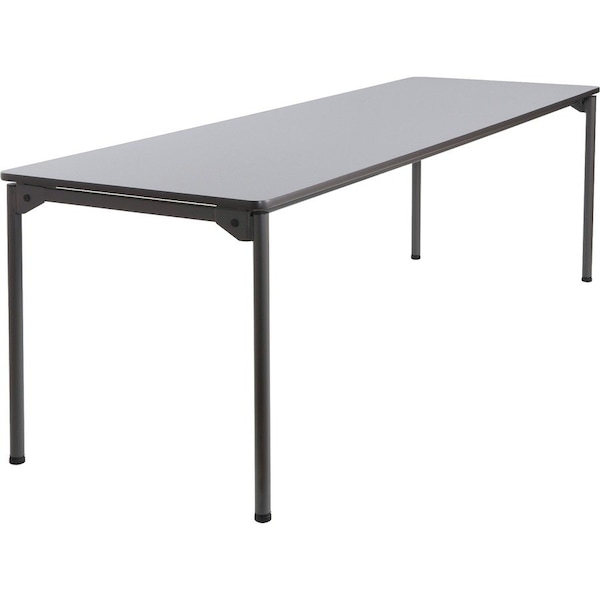 Iceberg Maxx Legroom Folding Table, Grey Top, Charcoal Frame, 30 in W x 96 in L x 29.5 in H 65837 - main