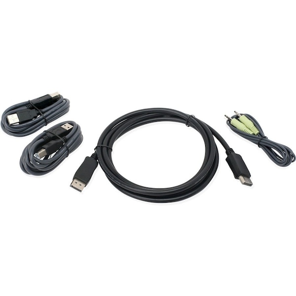 Iogear 6 Ft. DisplayPort, USB KVM Cable Kit with Audio (TAA) G2L902UTAA3 - main