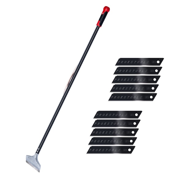 Powertec 36 Inch Heavy Duty Razor Scraper - 4 Wide Blade with Hammer Head & 10 PK Replacement Blades 71978N - main