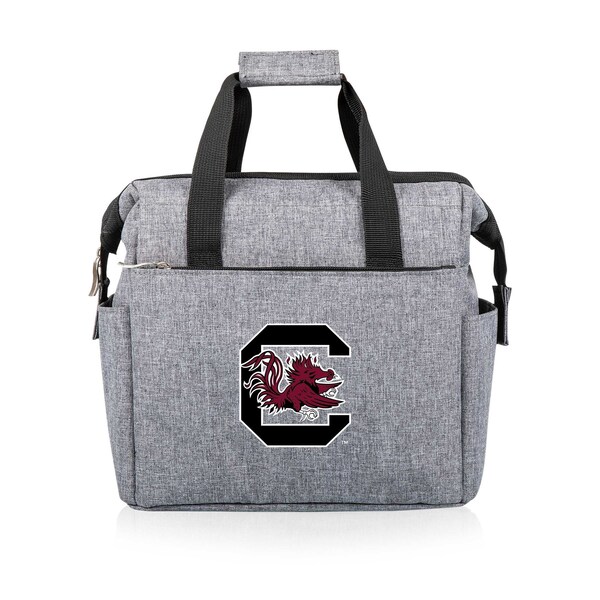 Picnic Time Family Of Brands NCAA South Carolina Gamecocks On The Go Lunch Bag Cooler - Soft Cooler Lunch Box, Heathered Gray 510-00-105-524-0 - main