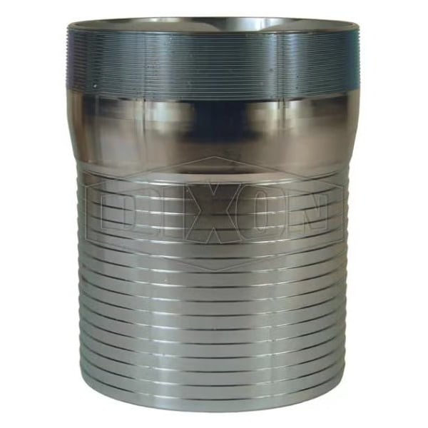 Dixon King No Knurl Combination Nipple, 12 in x 15 in L Hose Shank x MNPT, Carbon Steel, Zinc Plated, Dom STC120 - main