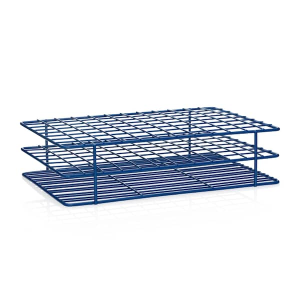 United Scientific United Scientific Coated Wire Rack, 13-16 mm Tubes, 96 Place, Blue CWRTT05 - main