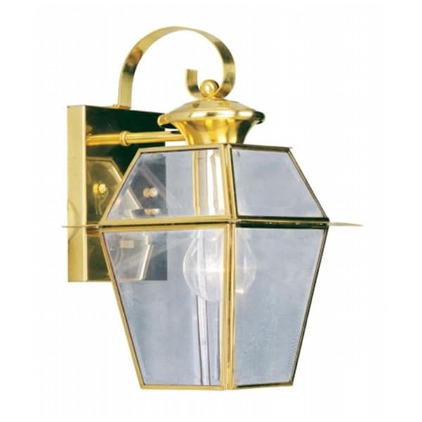 Lighting Business 1 Light Wall Lantern, Polished Brass LI366575 - main